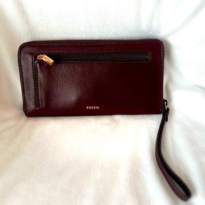 Fossil OFID Jori Wallet Clutch Fig - New with Tags